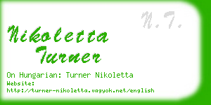 nikoletta turner business card